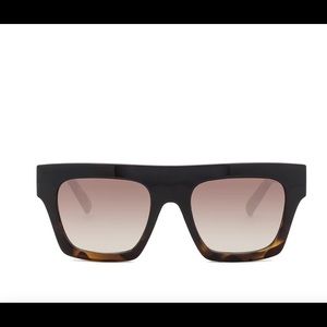 Le Specs Subdimension Sunglasses in Black Tort & Khaki Gradient – Worn Once!